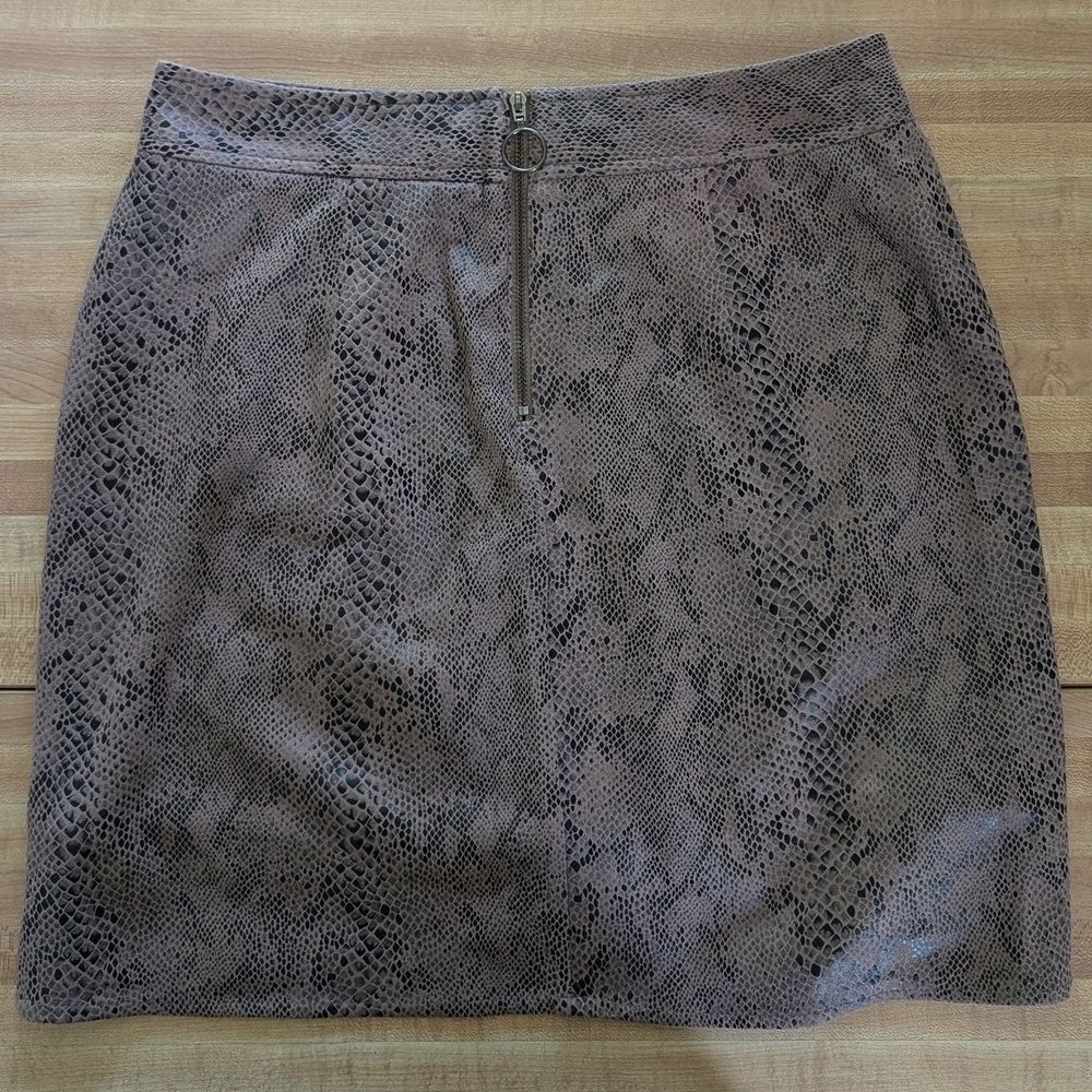 Love Riche Brown Mini Asymmetrical Pencil Skirt - Picture 8 of 8